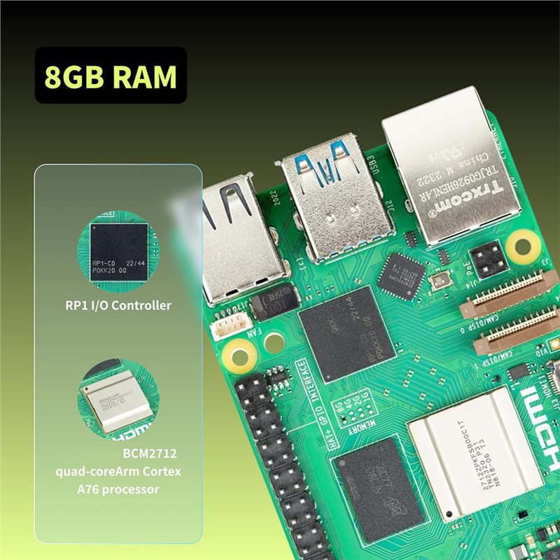 T23C، مجموعة أدوات البداية من  - مراجعة Raspberry Pi 5 8Gb Board وسعره